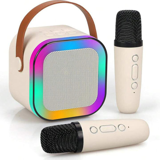 Parlante Karaoke Bluetooth K12 con 2 Micrófonos Inalámbricos | Diversión Garantizada Donde Quieras