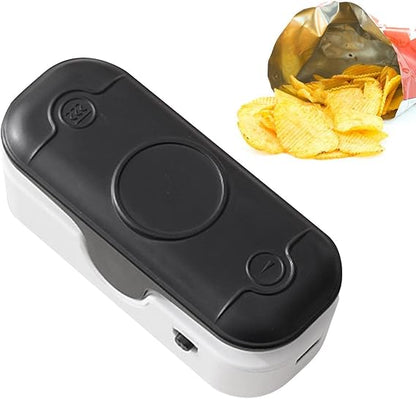 Máquina Selladora de Snacks Portátil Recargable USB | Sellador de Bolsas 2 en 1