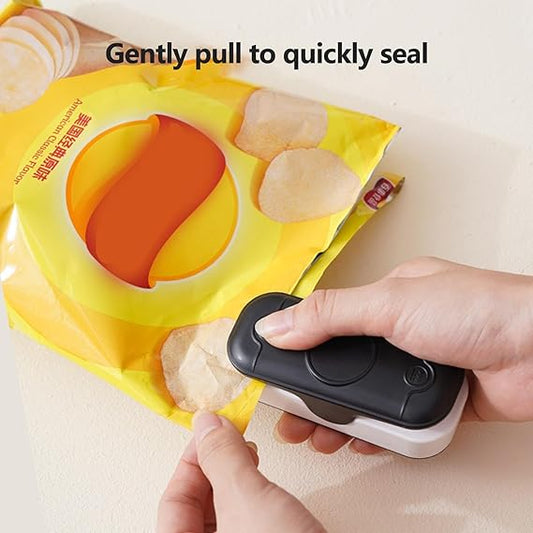 Máquina Selladora de Snacks Portátil Recargable USB | Sellador de Bolsas 2 en 1