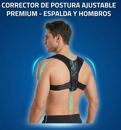 Corrector de Postura Ajustable  para Espalda y Hombros | Alivia Dolor de Espalda y Mejora tu Postura