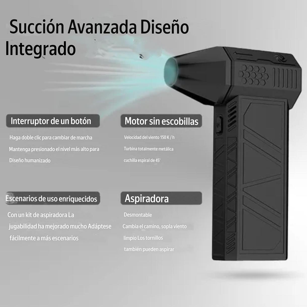 Soplador Ventilador Aspiradora Portátil Recargable | Mini Turbo de Aire 130,000 RPM