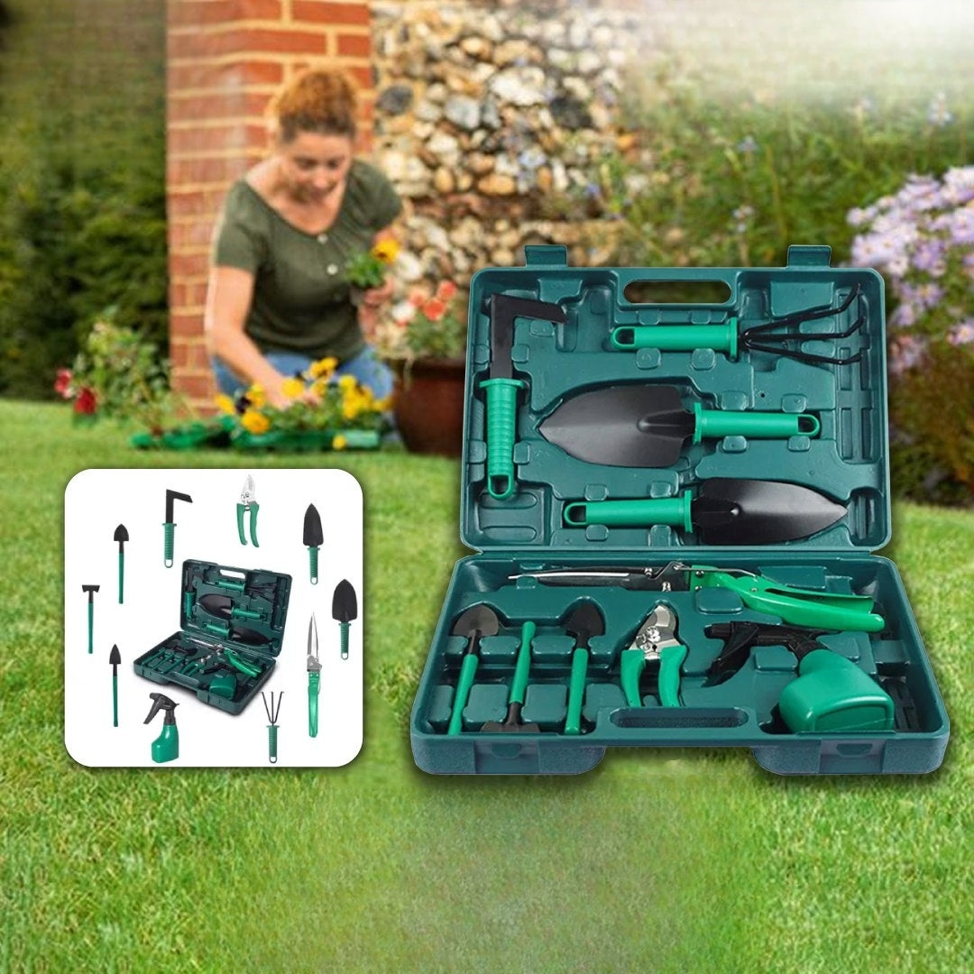Caja de Herramientas para Jardín 10 Piezas | Kit Completo para el Cuidado de tus Plantas